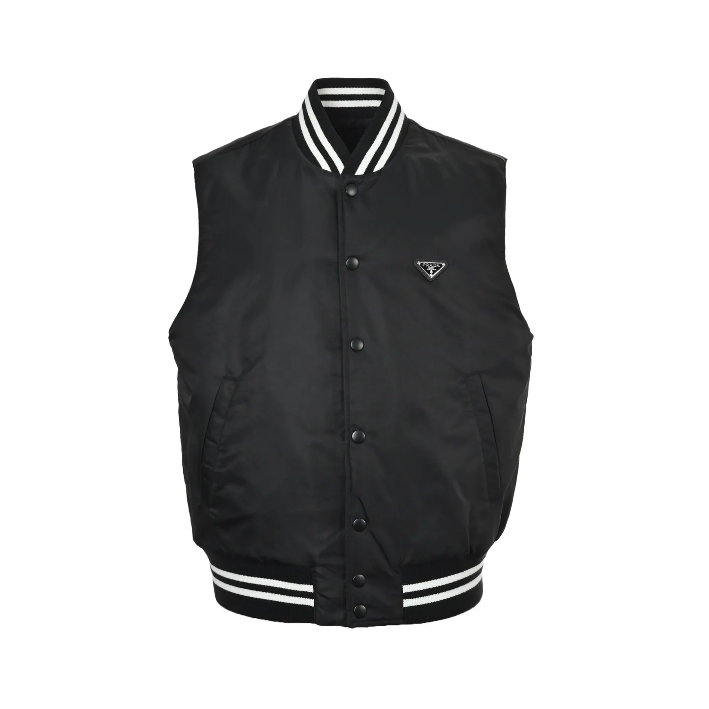 Louis Vuitton/Prada/Prada 25Fw triangle logo cotton vest Vuitton 25ss hot diamond route short sleeves